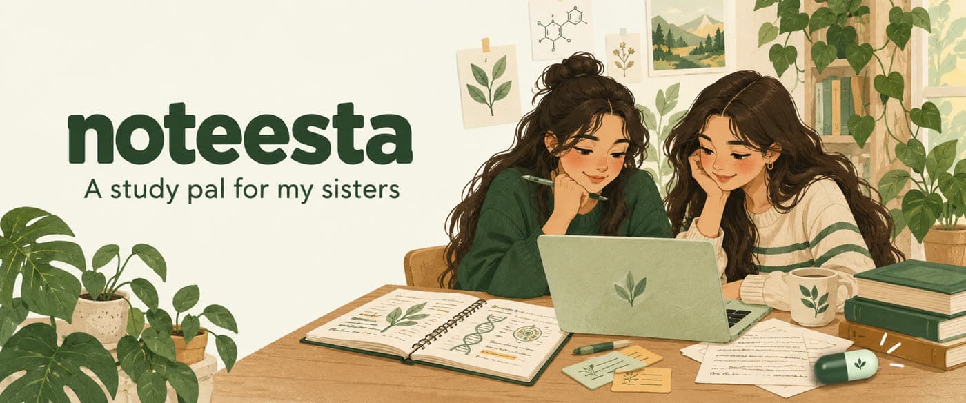 Illustration of two students studying together at a desk